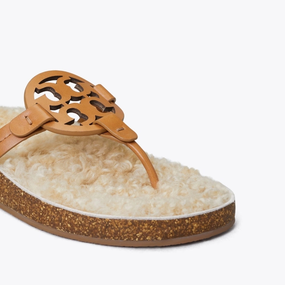 NWT Tory Burch Miller Cloud Shearling Sandals - Picture 6 of 10